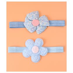 Babyhug Free Size Headbands With Floral Applique Pack of 2 - Purple
