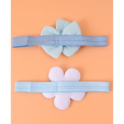 Babyhug Free Size Headbands With Floral Applique Pack of 2 - Purple