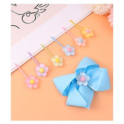 Babyhug Hair Pins & Clips with Floral Applique Free Size Pack of 7 - Multicolor