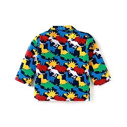 Babyhug Cotton Knit Full Sleeves Night Suit with Aeroplane Print - Navy Blue