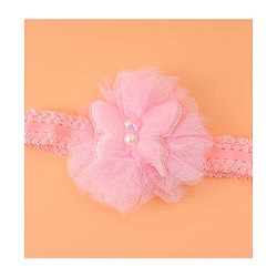 Babyhug Headbands with Bow & Floral Applique Free Size Pack of 2 - Pink & Light Blue