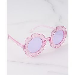Babyhug Hairband & Sunglasses Combo Set with Floral Applique Free Size - Pink