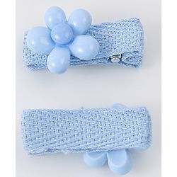 Babyhug Hair Accessories & Sunglasses Combo Set with Floral Applique Free Size - Blue