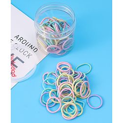 Babyhug Hair Rubber Bands Pack of 100 - Multicolor