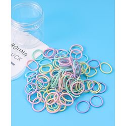 Babyhug Hair Rubber Bands Pack of 100 - Multicolor