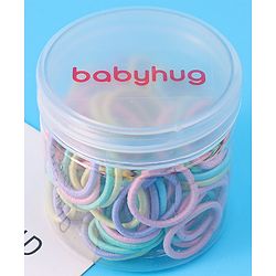 Babyhug Hair Rubber Bands Pack of 100 - Multicolor