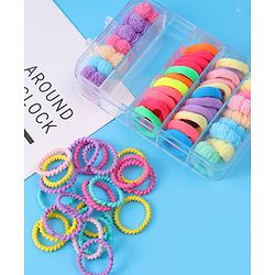 Babyhug Hair Rubber Bands Pack of 60 - Multicolor