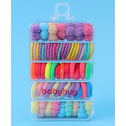 Babyhug Hair Rubber Bands Pack of 60 - Multicolor