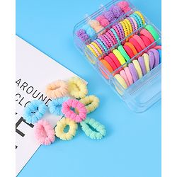 Babyhug Hair Rubber Bands Pack of 60 - Multicolor