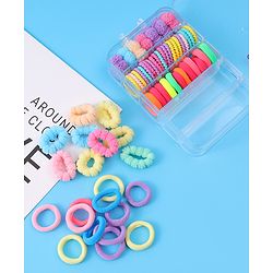 Babyhug Hair Rubber Bands Pack of 60 - Multicolor