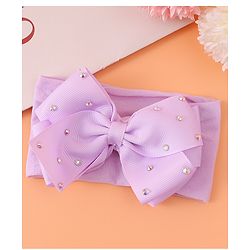 Babyhug Headband With Bow Applique  - Purple