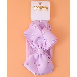 Babyhug Headband With Bow Applique  - Purple