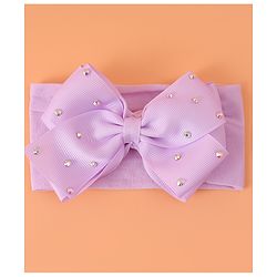 Babyhug Headband With Bow Applique  - Purple