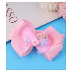 Babyhug Headband With Bow Applique - Pink