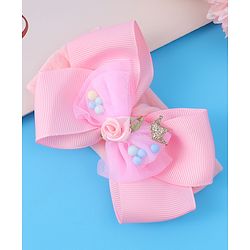 Babyhug Headband With Bow Applique - Pink