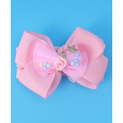 Babyhug Headband With Bow Applique - Pink