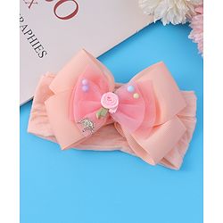 Babyhug Headband With Bow Applique - Pink