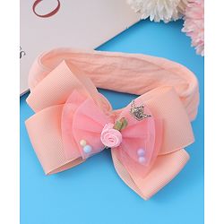 Babyhug Headband With Bow Applique - Pink