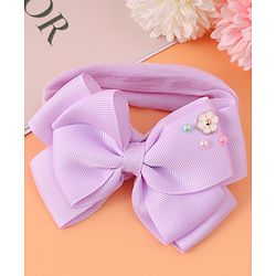 Babyhug Headband With Bow Applique - Purple