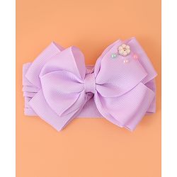 Babyhug Headband With Bow Applique - Purple