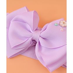 Babyhug Headband With Bow Applique - Purple