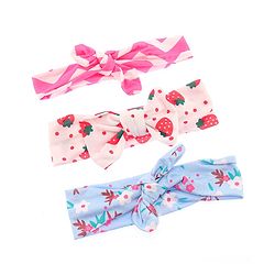 Babyhug Headbands With Bow Applique Pack of 3 - Multicolor