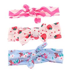 Babyhug Headbands With Bow Applique Pack of 3 - Multicolor