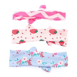 Babyhug Headbands With Bow Applique Pack of 3 - Multicolor