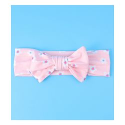 Babyhug Headbands with Bow Applique & Floral Print Free Size Pack of 3 - Pink