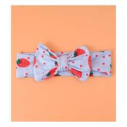 Babyhug Printed Headbands with Bow Applique Free Size Pack of 3 - Blue