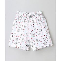 Babyhug Shorts Puppy Print Pack of 2 - Navy White