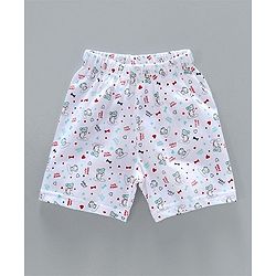 Babyhug Shorts Puppy Print Pack of 2 - Navy White