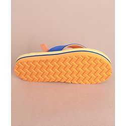 Cute Walk by Babyhug Flip Flops with Animal Print & Back Strap - Yellow