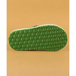 Cute Walk by Babyhug Flip Flops with Back Strap Closure & Star Print - Green