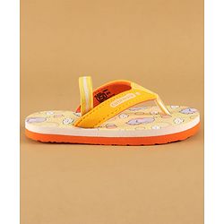 Cute Walk by Babyhug Flip Flops with Back Strap Closure & Elephant Print - Yellow