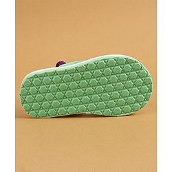 Cute Walk by Babyhug Flip Flops with Back Strap Closure & Unicorn Print - Green