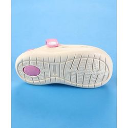 Cute Walk by Babyhug Clogs with Back Strap & Floral Paper Plane Applique - Pink