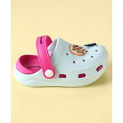 Cute Walk by Babyhug Clogs with Backstrap & Food Applique - Dark Pink