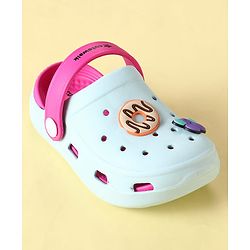 Cute Walk by Babyhug Clogs with Backstrap & Food Applique - Dark Pink