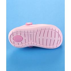 Cute Walk by Babyhug Clogs with Back Strap & Floral Applique - Pink