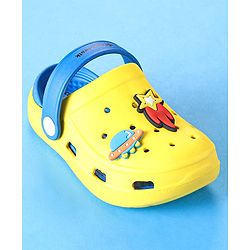 Cute Walk by Babyhug Clogs with Back Strap & UFO Applique - Yellow