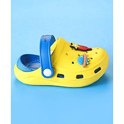 Cute Walk by Babyhug Clogs with Back Strap & UFO Applique - Yellow