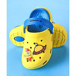 Cute Walk by Babyhug Clogs with Back Strap & UFO Applique - Yellow