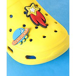 Cute Walk by Babyhug Clogs with Back Strap & UFO Applique - Yellow