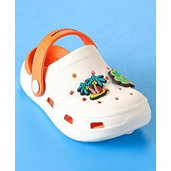 Cute Walk by Babyhug Clogs with Back Strap & Dinosaur Applique -  Pink