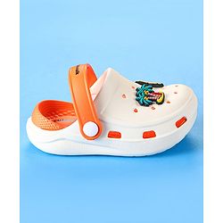 Cute Walk by Babyhug Clogs with Back Strap & Dinosaur Applique -  Pink