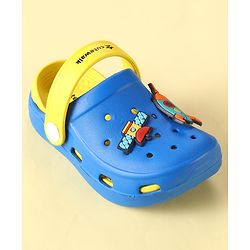 Cute Walk by Babyhug Clogs with Backstrap & Space Theme Applique - Blue