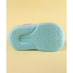 Cute Walk by Babyhug Clogs with Back Strap Closure & Vehicle Applique - Light Blue
