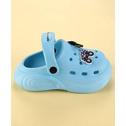Cute Walk by Babyhug Clogs with Back Strap & Game On Applique - Light Blue