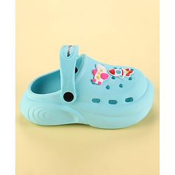 Cute Walk by Babyhug Clogs with Back Strap & Space Theme Applique - Light Blue